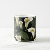 フローラ素晴らし美しい、カラリリーフローラデザイン コーヒーマグカップ (中央)