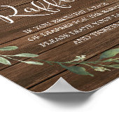 フローラ素朴おむつラッフルのサイン女の子の赤ちゃんシャワー ポスター (角)