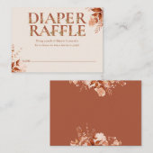 フローラ素朴おむつラッフル秋ベビーシャワー エンクロージャーカード (正面/裏面)