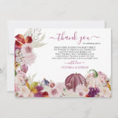 フローラ素朴とピンクカボチャ サンキューカード (正面)