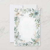 フローラ素朴とミニマリスト日付カードの保存 セーブザデート (裏面)