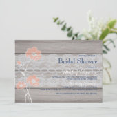 フローラ素朴とレースのブライダルシャワーの招待 招待状 (スタンド正面)