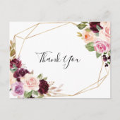 フローラ素朴と植物株ありがとう ポストカード (正面)