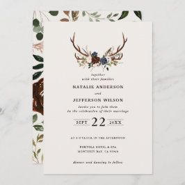 フローラ素朴と〔雄ジカの〕枝角結婚の海軍のブルゴーニュ