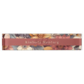 フローラ素朴なカラフルボヘミア植物学 デスクネームプレート (正面)