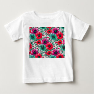 フローラ素朴なファッションレトロパターン ベビーTシャツ
