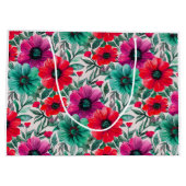 フローラ素朴なファッションレトロパターン ラージペーパーバッグ (裏面)