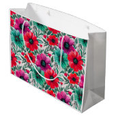 フローラ素朴なファッションレトロパターン ラージペーパーバッグ (裏面アングル)