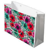 フローラ素朴なファッションレトロパターン ラージペーパーバッグ (正面アングル)