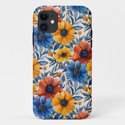 フローラ素朴なファッションレトロパターン Case-Mate iPhoneケース (裏面)