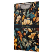 フローラ素朴なヴィンテージエレガントブラック クリップボード (左)