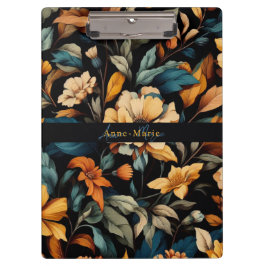 フローラ素朴なヴィンテージエレガントブラック クリップボード