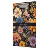 フローラ素朴なヴィンテージエレガントブラック クリップボード (左)