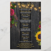 フローラ素朴な木材金ゴールド結婚灯の儀式 (裏面)