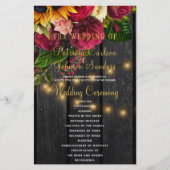 フローラ素朴な木材金ゴールド結婚灯の儀式 (正面)