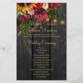 フローラ素朴な木材金ゴールド結婚灯の儀式 チラシ (正面)