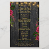 フローラ素朴な木材金ゴールド結婚灯の儀式 チラシ (裏面)