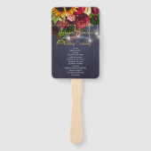 フローラ素朴な海軍の白結婚灯式 ハンドファン (正面)