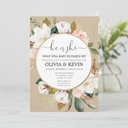 フローラ素朴の性別の表示、秋の性別の表示 招待状 (スタンド正面)