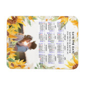 フローラ素朴の緑シンプルの写真保存 マグネット (横)