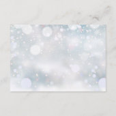 フローラ素朴の雪の結晶の冬の結婚式詳細 エンクロージャーカード (裏面)