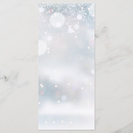 フローラ素朴の雪片の冬の結婚式 メニュー (裏面)