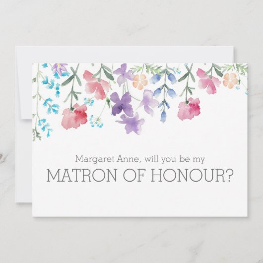 フローラ素朴は僕の名誉心だ 招待状 (正面)