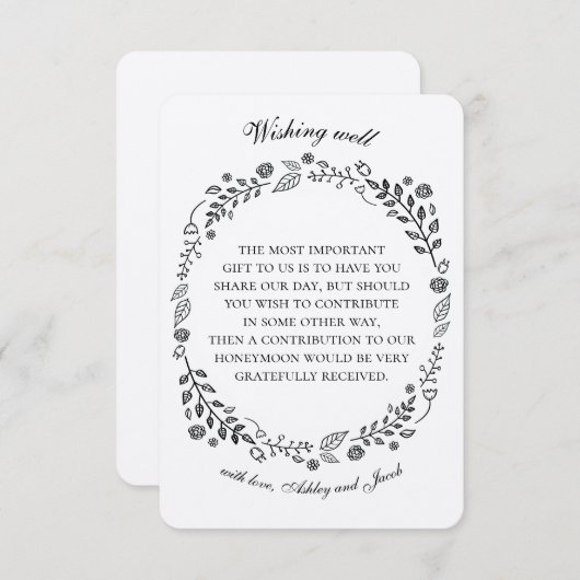 フローラ素朴は元気を祈っていた。田舎結婚式。クラフト エンクロージャーカード (正面/裏面)