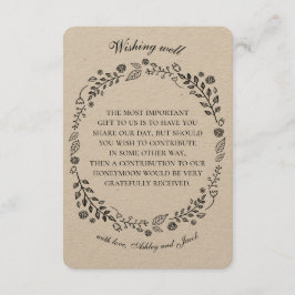 フローラ素朴は元気を祈っていた。田舎結婚式。クラフト エンクロージャーカード