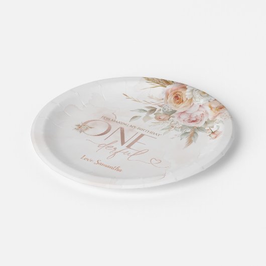 フローラ素朴は彼女の優れた誕生日ではない ペーパープレート (アングル)