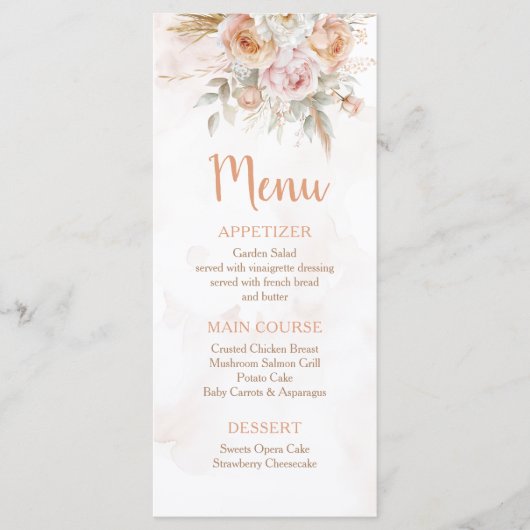 フローラ素朴は彼女の優れた誕生日ではない メニュー (正面)