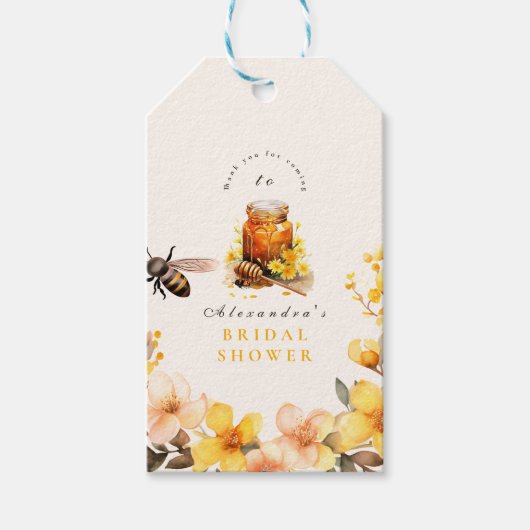 フローラ素朴は彼女の蜂蜜のブライダルを見つけた ギフトタグ (正面)