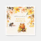 フローラ素朴は彼女の蜂蜜のブライダルを見つけた スタンダードカクテルナプキン (正面)