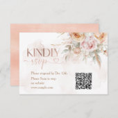 フローラ素朴は彼女のonederful誕生日RSVP QR サンキューカード (正面/裏面)