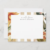 フローラ素朴ひまわりパーソナライズされた文具 ノートカード (正面)