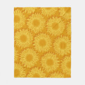 フローラ素朴ひまわりライトハンド引き フリースブランケット (正面)