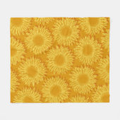 フローラ素朴ひまわりライトハンド引き フリースブランケット (正面(横))