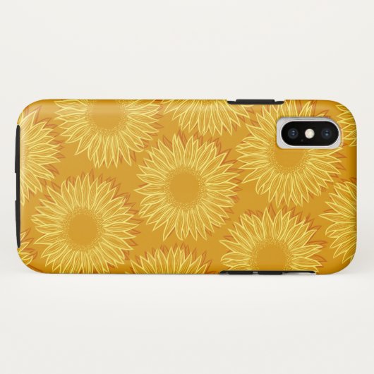 フローラ素朴ひまわりライトハンド引き Case-Mate iPhoneケース (裏面(横))