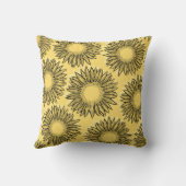 フローラ素朴ひまわり手書き クッション (裏面)