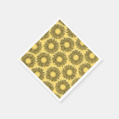 フローラ素朴ひまわり手書き スタンダードカクテルナプキン (角)