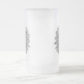 フローラ素朴ひまわり手書き フロストグラスビールジョッキ (中央)