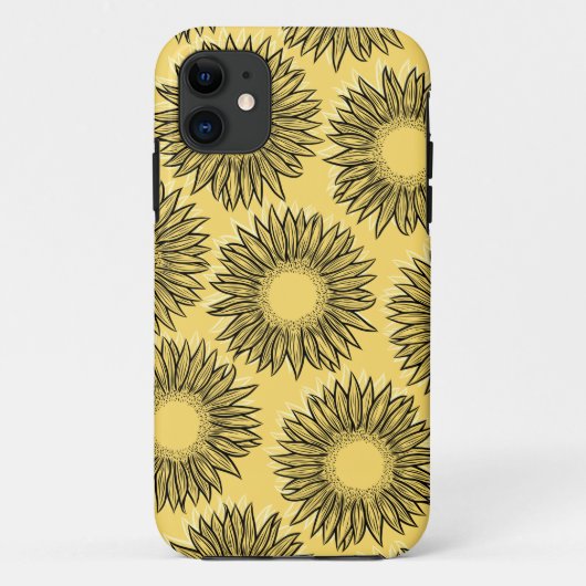 フローラ素朴ひまわり手書き Case-Mate iPhoneケース (裏面)