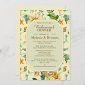 フローラ素朴ひまわり植物体リハーサルディナー 招待状 (正面/裏面)