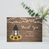 フローラ素朴ひまわり灯木弦灯 サンキューカード (スタンド正面)