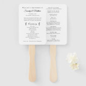 フローラ素朴ひまわり結婚式 プログラムファン ハンドファン (正面&裏面)