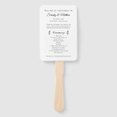 フローラ素朴ひまわり結婚式 プログラムファン ハンドファン (正面)