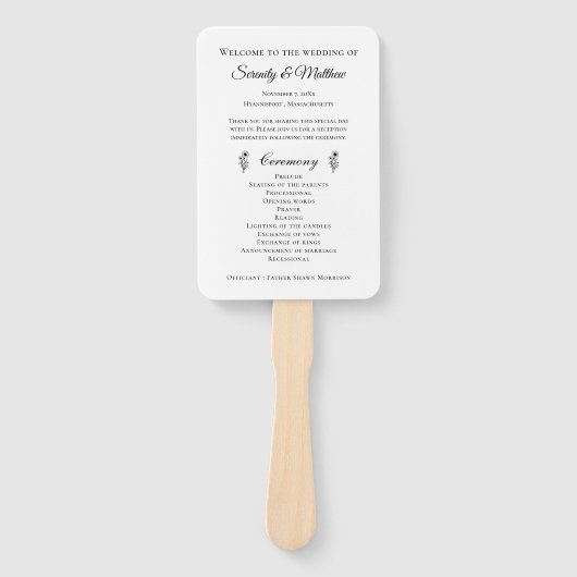 フローラ素朴ひまわり結婚式 プログラムファン ハンドファン (正面)