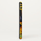 フローラ素朴ひまわり黄色いバーンドウッドモノグラム Case-Mate iPhoneケース (裏面/右)