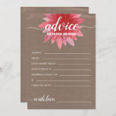 フローラ素朴アドバイスfor花嫁ブライダルシャワー アドバイスカード (正面/裏面)