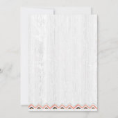 フローラ素朴アントラーホワイトウッドボホデコー結婚ズ 招待状 (裏面)